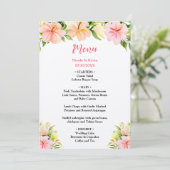 Menu Tropical Jungle Floral Wedding (Debout devant)
