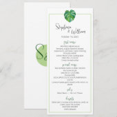 Menu Tropical Moderne - Carte Plate (Devant / Derrière)