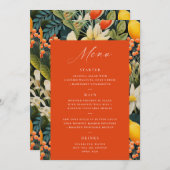 Menu Tropical Orange Paradise (Devant / Derrière)