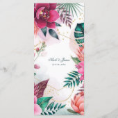 Menu Tropical Stardust Garden Floral Paradise Wedding  (Dos)