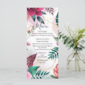 Menu Tropical Stardust Garden Floral Paradise Wedding  (Debout devant)