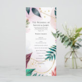 Menu Tropical Stardust Garden Floral Paradise Wedding  (Debout devant)