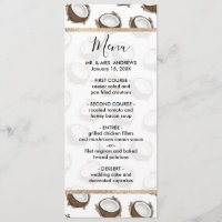 Tropical Summer Brown Blanc Coco Motif Fruit