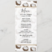 Menu Tropical Summer Brown Blanc Coco Motif Fruit (Devant)