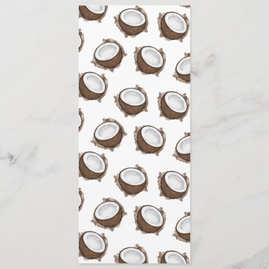 Menu Tropical Summer Brown Blanc Coco Motif Fruit (Dos)