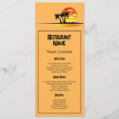 Menu Tropical Sunrise, Restaurant Slimline (Devant)