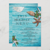 Menu Tropisch kerstZee Life Blue Boards (Voorkant / Achterkant)