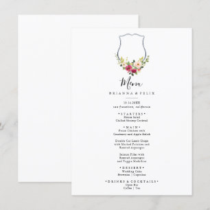 Menu Tropisch kleurrijk najaar van Crest Floral Di
