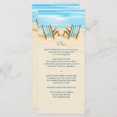 Menu Tropische Beach Chairs Weddenschap (Voorkant / Achterkant)