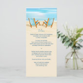 Menu Tropische Beach Chairs Weddenschap (Staand voorkant)