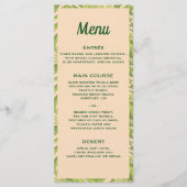Menu Tropische groene en Blush Wedding (Voorkant)