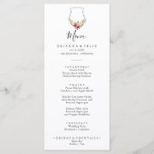 Menu Tropische kleurstofrust Floral Dinner (Voorkant)