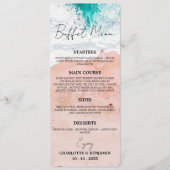 Menu Tropische kuststrook Beach Wedding Buffet (Voorkant)