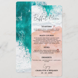 Menu Tropische kuststrook Beach Wedding Buffet