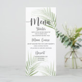 Menu Tropische palmweddenschappen (Staand voorkant)