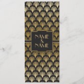 Menu Trouwfeest 1920 Art Deco Receptie (Achterkant)