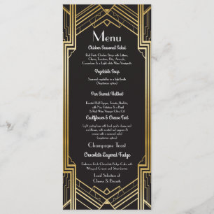 Menu Trouwreceptie 1920's Art Deco