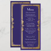 Menu Trouwreceptie Rustic 1920's Marine Art Deco (Voorkant / Achterkant)