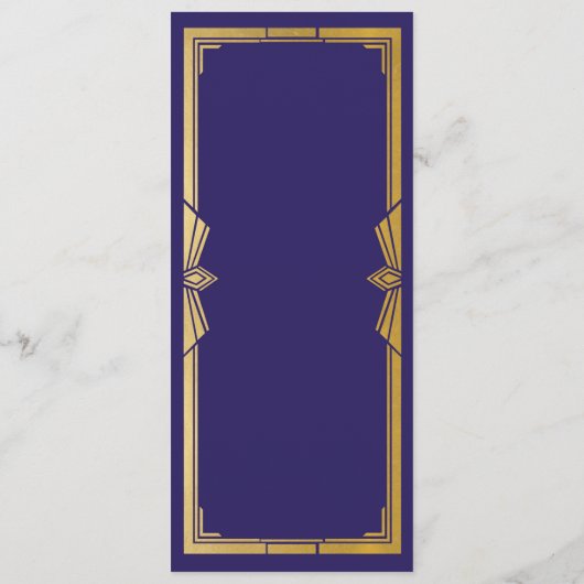 Menu Trouwreceptie Rustiek Jaren 20 Marine Art Dec (Achterkant)