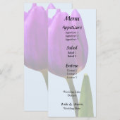 Menu Tulipe Violette Simple (Devant / Derrière)