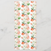 Menu Tulipes et Daffodils Mariage de printemps (Dos)