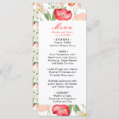 Menu Tulipes et Daffodils Mariage de printemps (Devant / Derrière)