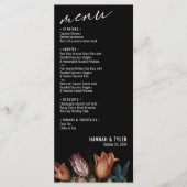 Menu Tulipes hollandaises peintes et bouquets de fleurs (Devant)