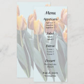 Menu Tulipes orange (Devant / Derrière)