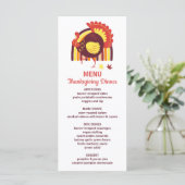 Menu Turquie stylisée Super Bon thanksgiving arc-en-cie (Debout devant)