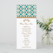 Menu turquoise et Gold marocain (Debout devant)