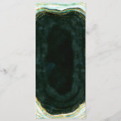 Menu Turquoise Green & Gold Agate Marble Geode Rock Dîn (Dos)