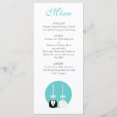 Menu turquoise Pop Mariage (Devant)