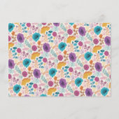 Menu Turquoise Purple Jaune Fleurs de prairie de printe (Dos)