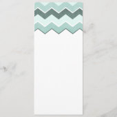 Menu Turquoise Zig Zag Mariage (Dos)