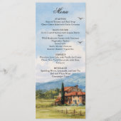Menu Tuscan Countryside Nature Landscape Wedding  (Devant)