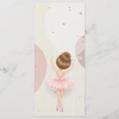 Menu Tutu Ballerine Danseuse Classique Fille Anniversai (Dos)