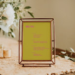 Menu Typographie audacieuse Pink Jaune moderne minimali<br><div class="desc">Typographie en gras Menu minimaliste moderne rose vif et jaune</div>