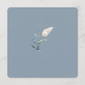 Menu Typographie chic Dusty Blue Botanical Mariage (Dos)