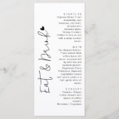 Menu Typographie de script moderne | Nourriture & Boiss (Devant)