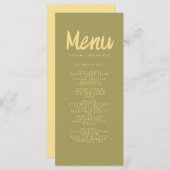 Menu Typographie d'écriture manuscrite rouge rose Retro (Devant / Derrière)