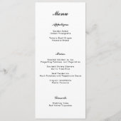Menu Typographie du drapeau de la fierté Mariage Dîner (Dos)