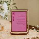 Menu Typographie en gras rose vif et rouge Mariage simp<br><div class="desc">Typographie Gras Bright Pink et Rouge Simple Mariage Menu</div>