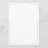 Menu Typographie minimale Mariage noir et blanc (Dos)