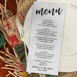 Menu Typographie minimaliste d'écriture moderne<br><div class="desc">La distinction de cette suite est due à la police d'écriture moderne utilisée pour les phrases d'accent. Dans cette pièce spécifique, cette police de caractères décontractée a été utilisée pour créer un graphique qui se contente de lire "menu" en haut. (Une version qui capitalise "Menu" est également disponible.) Utilisez les...</div>