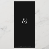 Menu Typographie moderne minimaliste noir et blanc (Dos)