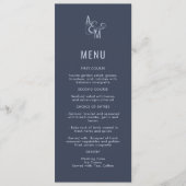 Menu Typographie monographique simple Gras Mariage mono (Devant)