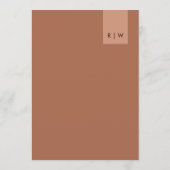 MENU TYPOGRAPHIE TERRACOTTA MINIMAL RUST ORANGE (Dos)