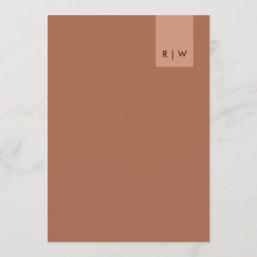 MENU TYPOGRAPHIE TERRACOTTA MINIMAL RUST ORANGE (Dos)