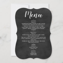 Menu - Uitnodiging van het Manuscript van het Chal