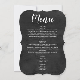 Menu - Uitnodiging van het Manuscript van het Chal